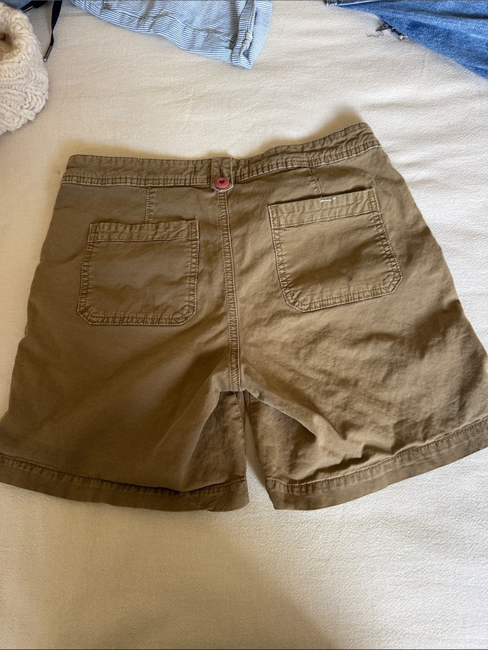 Anthropologie Olive-Tan Utility Shorts - Picture 3 of 3